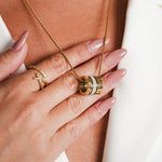 Colar Triplo AroRomano Banhado em Ouro 18k