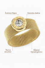 Anel Majesté Roma Banhado a Ouro 18k