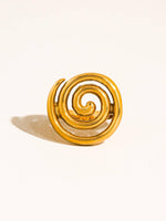 Anel Caracol Banhado a Ouro 18K