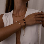 Bracelete Astral Coração Feminino Ouro 18K